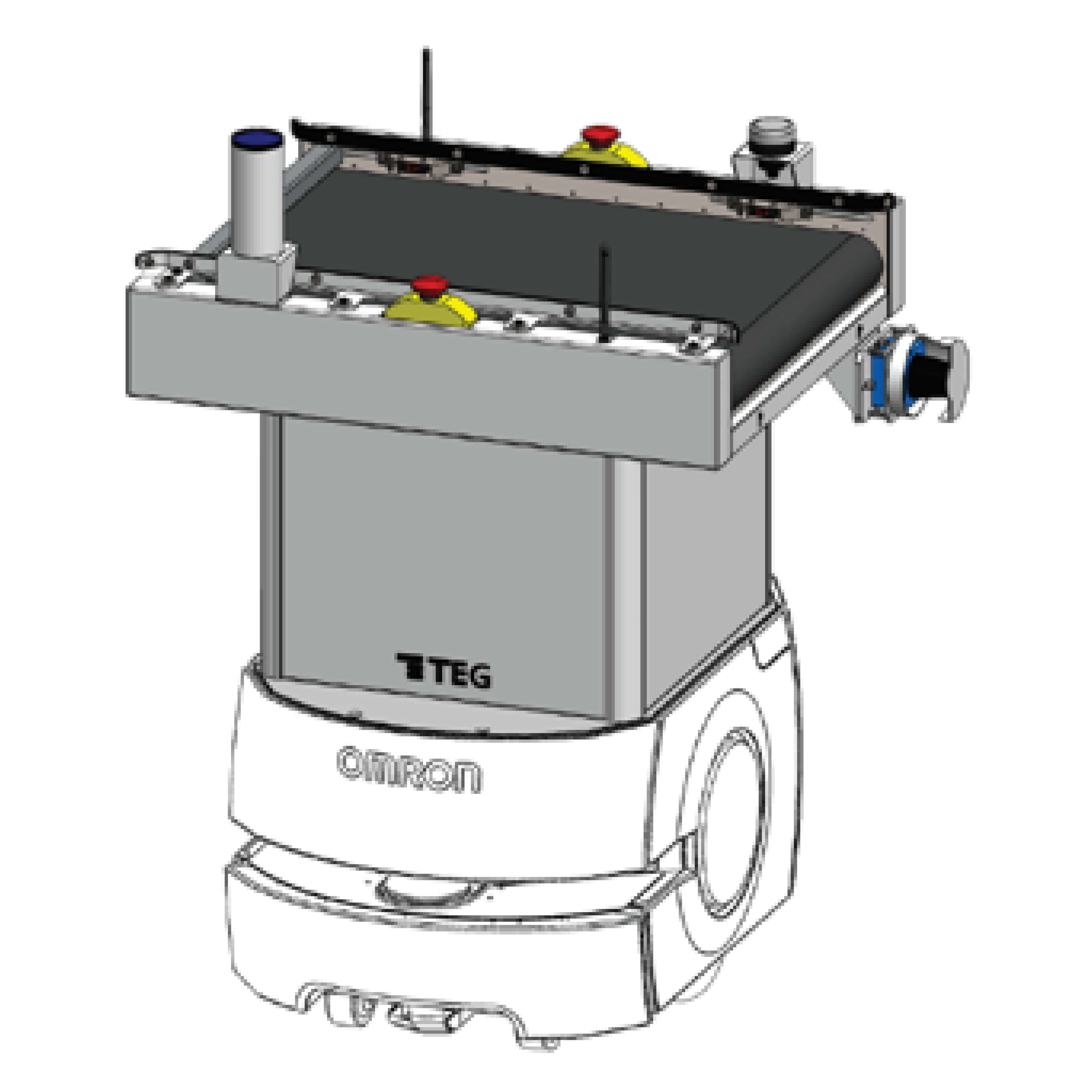 Convoyeur supérieur TEG AMR221 tapis latéral OMRON France