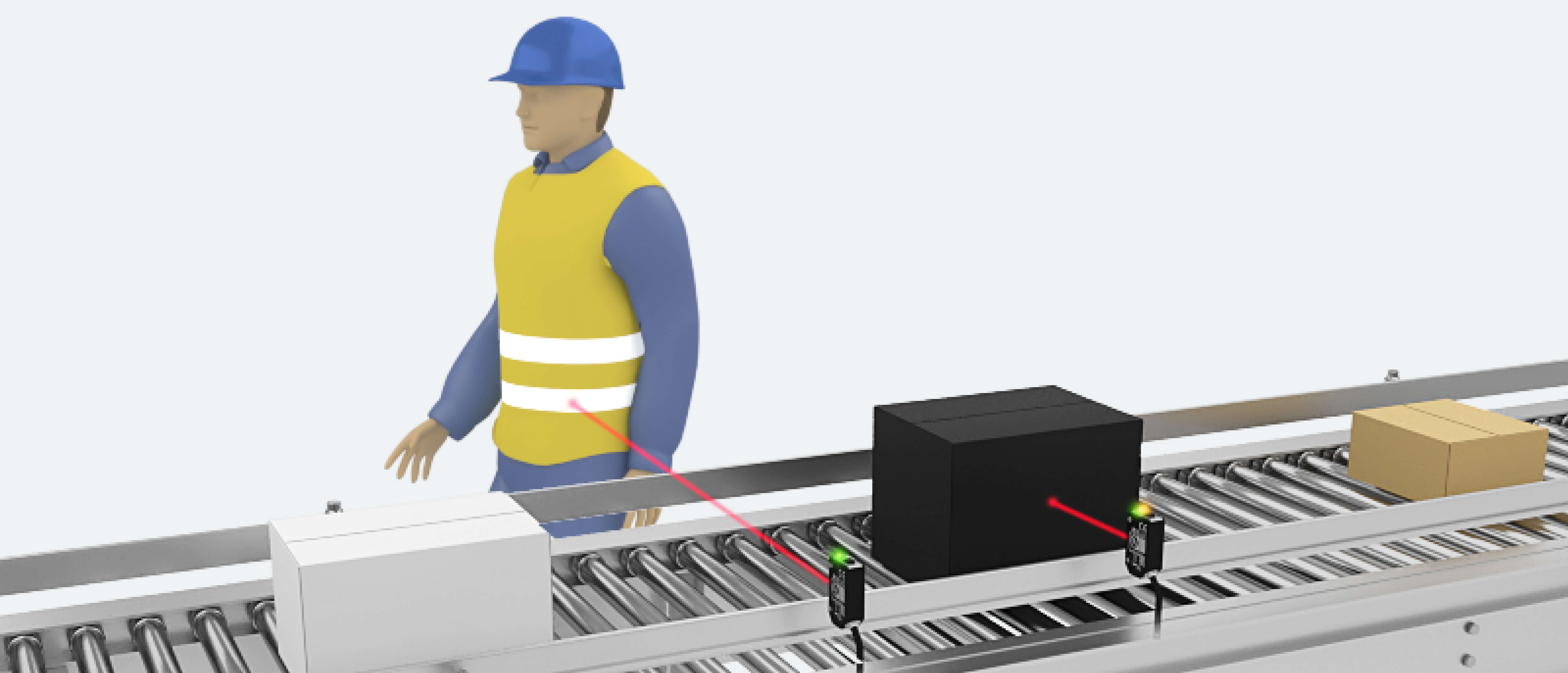 Sensors enable the detection of various workpieces on the conveyor line