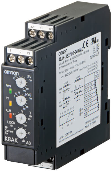 Relay bảo vệ dòng 1P K8AK-AS1 100-240VAC Omron