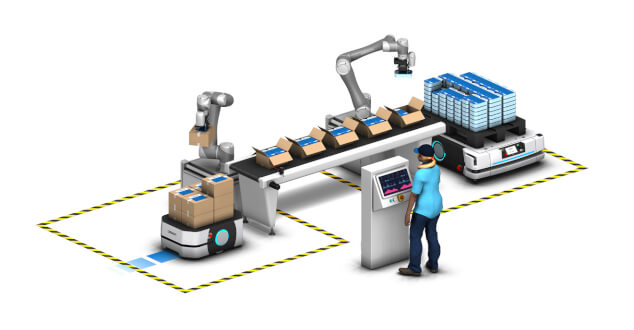 logistics-and-warehouse opening boxes sol