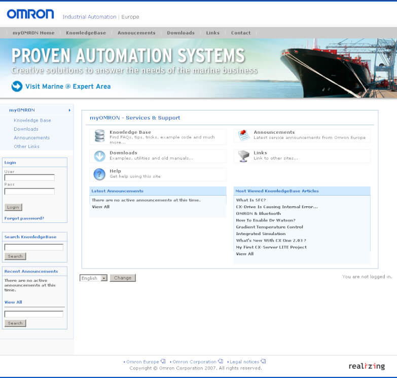 Technical Support OMRON, UK